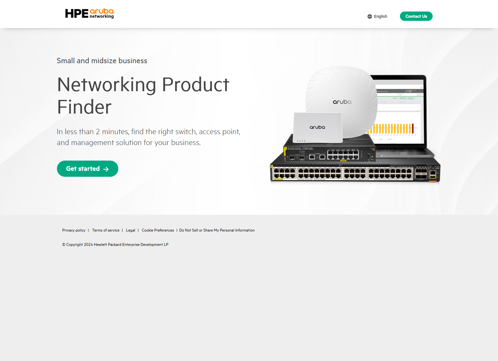 SMB product wizard: start